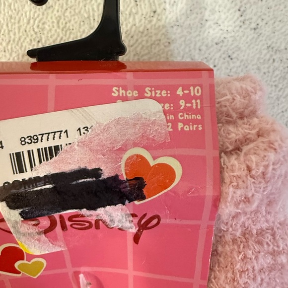 Disney Minnie Mouse Pink and White Cozy Socks - Picture 3 of 3